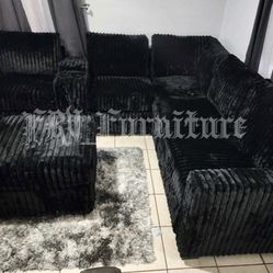 New Black Sectional 