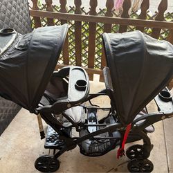 Double seat stroller  baby trend