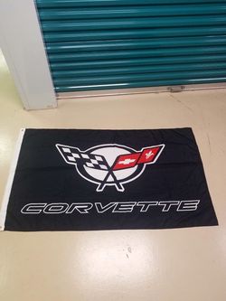 Corvette garage flag