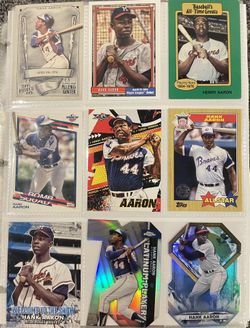 MLB Hall of Fame Baseball cards collection Hank Aaron, Richie Ashburn, Harold Baines