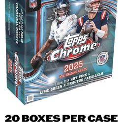 2025 Topps Chrome Football NFL Mega Box SEALED CASE