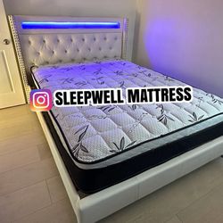 New Queen Bed Frame With Matress 