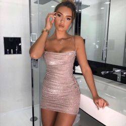 House Of CB Mesh Mini Dress