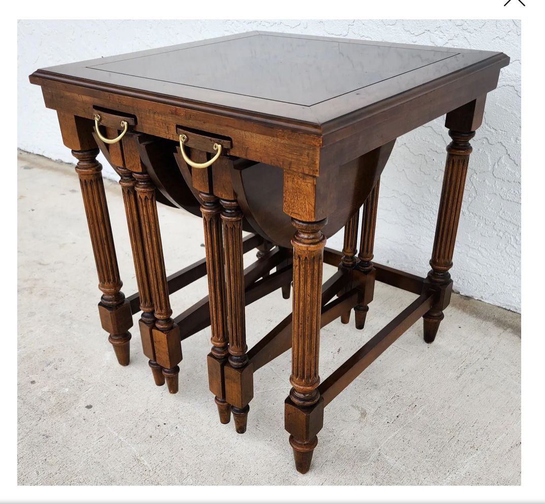 Vintage Walnut Italian Nesting Tables