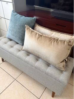New set of 3 Decorative Pillows Metallic set & Blue Modern SALE