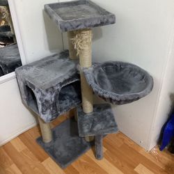 Cat Tree Tower Grey