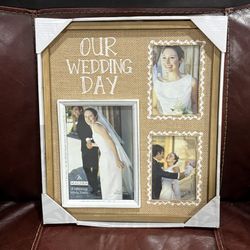 Malden “Our Wedding Day” 3-Opening Photo Frame • New in Box