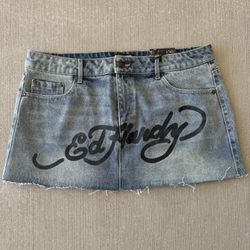 Ed Hardy Denim Skirt 