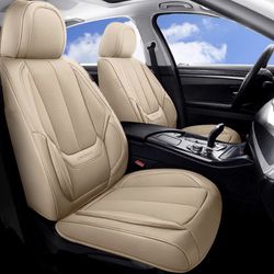 Coverado Front Car Seat Covers Universal Nappa Leather 