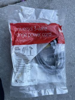 GE Universal 3-Wire Range Power Cord (4 ft)
