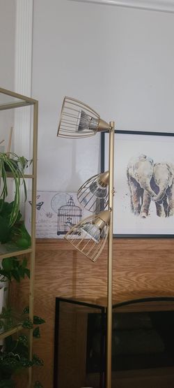 Brass floor lamp