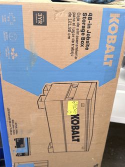 Kobalt 24-in W x 48-in L x 28-in H Blue Steel Jobsite Box