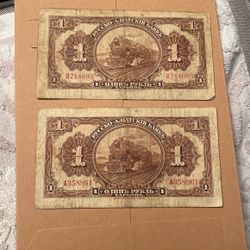 (1917) China Russo-Asiatic Bank Harbin 1 Rouble Note 