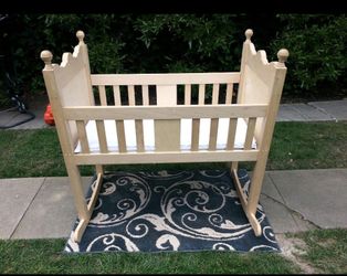 Handmade All Wood Infant Cradle (Monrovia)