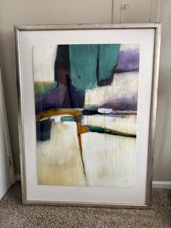Large Framed Abstract Wall Art — 54” × 41”