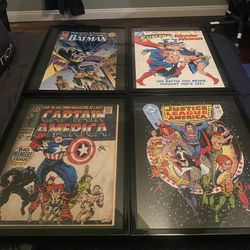 Vintage Marvel Comics Framed Posters ($75 Each)