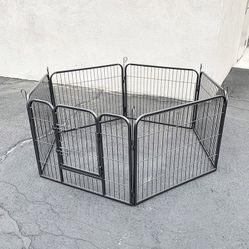 (New in box) $70 Heavy Duty 24” Tall x 32” Wide x 6-Panel Pet Playpen Dog Crate Kennel Exercise Cage Fence Play Pen 
