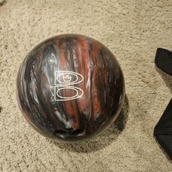 Brunswick Red Black Gold Target Zone Bowling Ball