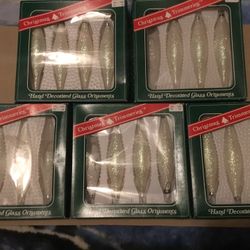 Vintage Hand Decorated Glass Ornaments