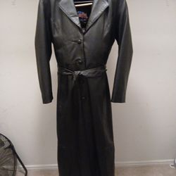 Ladies Leather Trench Coat
