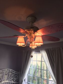 Celling light for girl room with fan