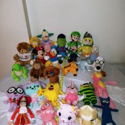 28 Different Plush Stuffed Animal Plushie Toy Collection