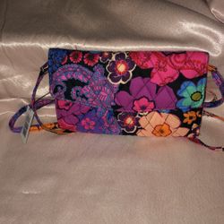 New with tags-Vera Bradley Floral Fiesta wallet/Crossbody bag