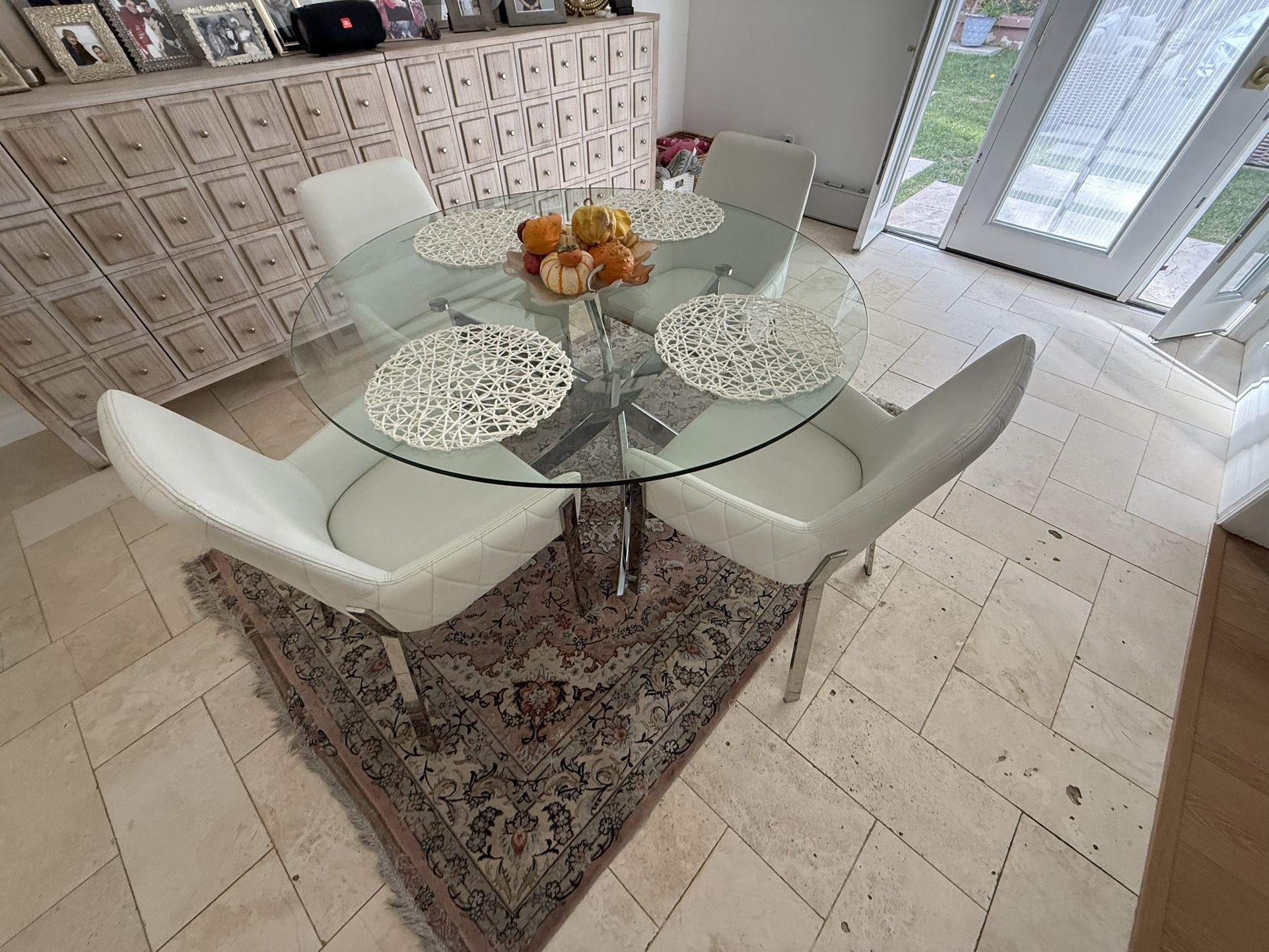 Glass Dining Room Table 4 Seat