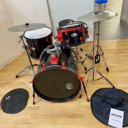 Ddrum Diablo Complete 4 Piece Drum Set 22 12 16 14” New Quiet Cymbals New Throne Stands $335 Cash In Ontario 91762. Sticks key. In good condition. Bas