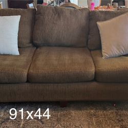 Brown Corduroy Sofa Set 
