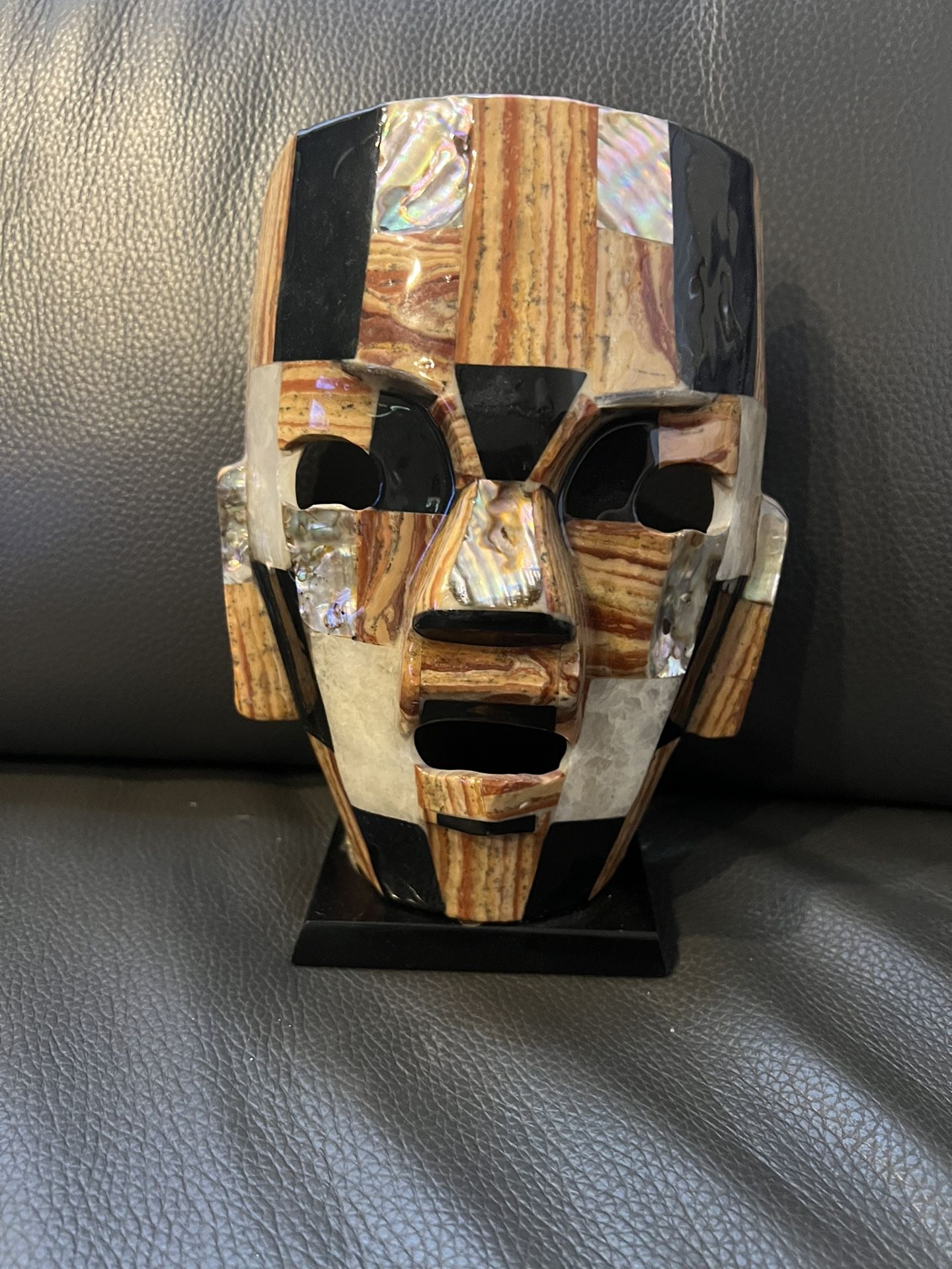 Vintage Mexican Mother Of Pearl Mask