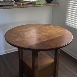 Round High Seating Dining Table