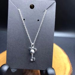 Silver Mickey Mouse Key Necklace