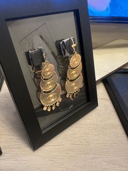 Aretes de de chapa de oro 14k