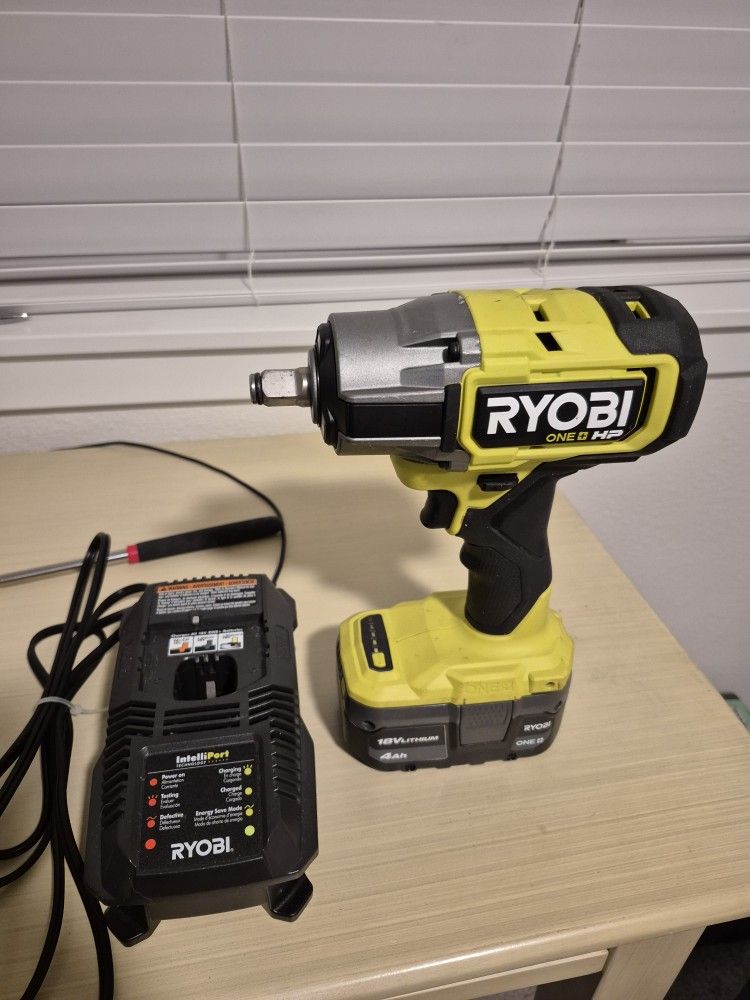 Ryobi One +hp Brushless Impact Wrench 1/2"