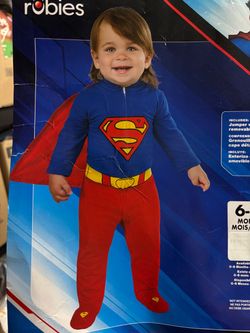 New, Baby Superman Costume sizes 0-6 and 6-12 mos