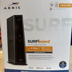 ARRIS SURFboard SBG8300 DOCSIS 3.1 Cable Modem & WiFi Router – Up to 4 Gbps – Like New