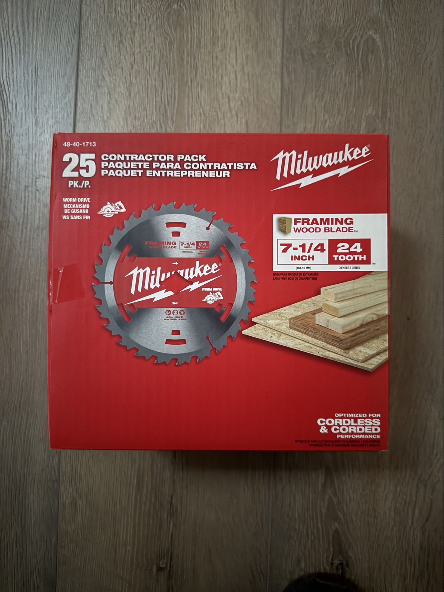 7-1/4 in. 24-Tooth Wood Cutting Framer Circular Saw Blade (25-Pack)