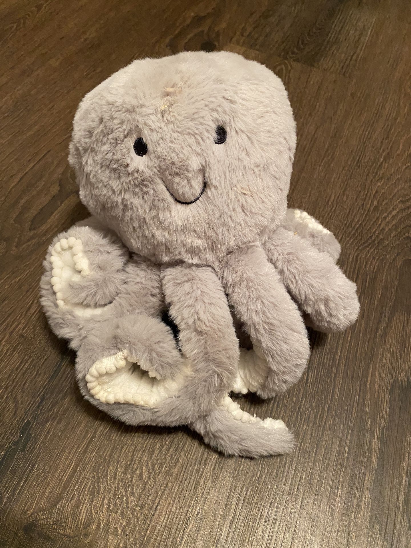Lambs & Ivy Ocean Blue Plush Gray Octopus Stuffed Animal Toy - Inky
