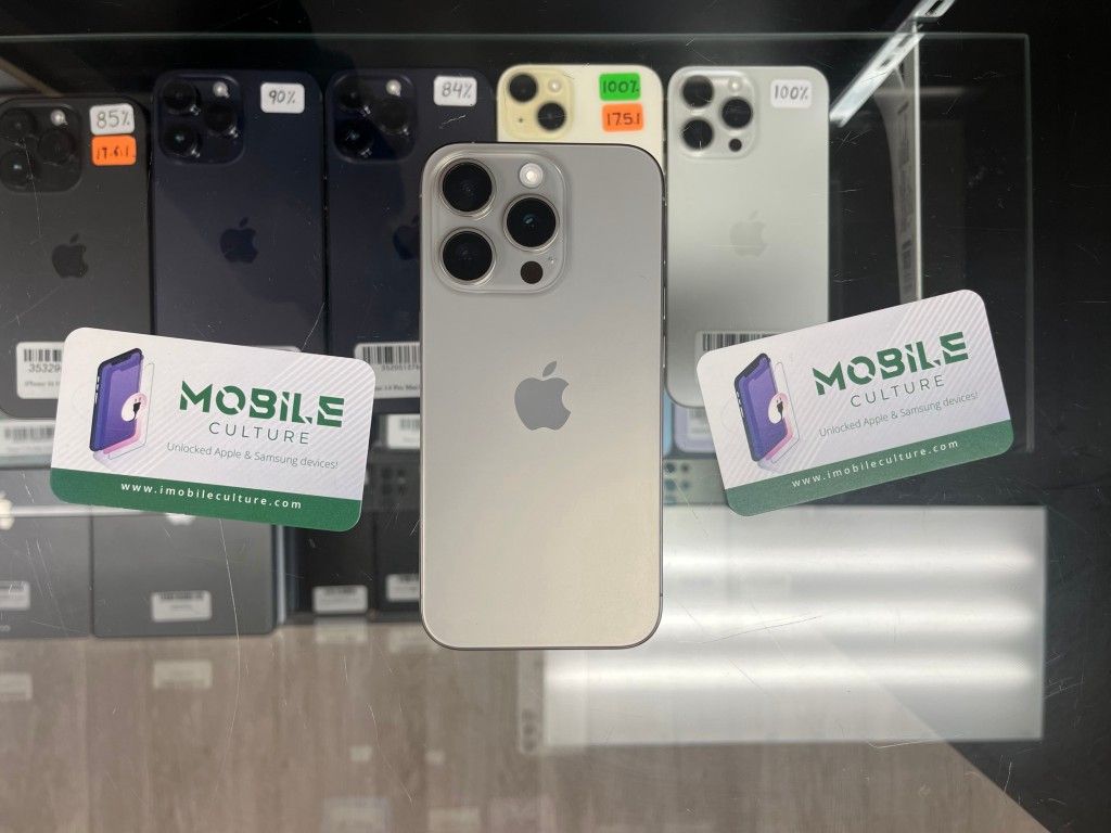 Unlocked Natural Titanium iPhone 15 Pro 128gb (90 Day Same As Cash Financing Available)