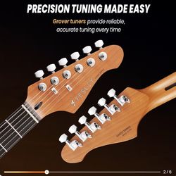 Sale Or Trade New  22 Fret roasted maple Strat  Guitar neck With Grover Tunners