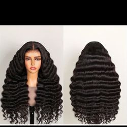  Deep wave human hair wig clueless/ With baby hair/ 30 inch.