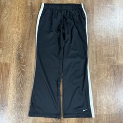 Y2K Nike black and white sweatpants with drawstring waist sportswear size small 