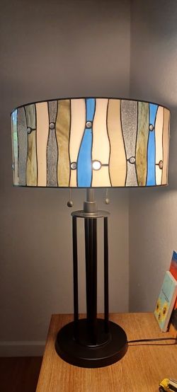 Juego de 2 Lamparas de Mesa Shiloh Avenue Blue Tiffany