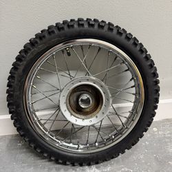 2003 Honda XR70R Dirt bike Pit bike front wheel 14” 