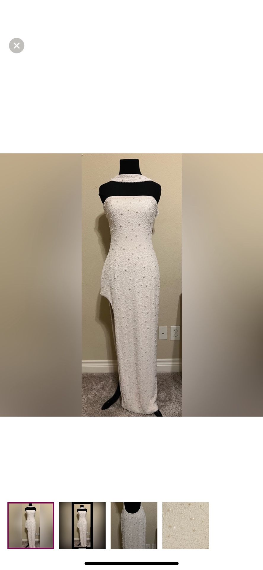 Oh Polly Strapless Beaded Dress