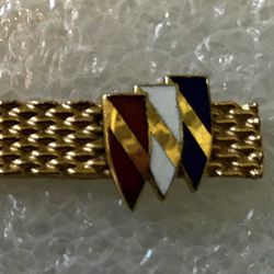 Vintage 1970’s Buick Tri Shield Logo Tie Bar / Clasp / Clip 