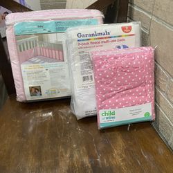 Breathable Baby +multi-use Pads+fitted Crib Sheet