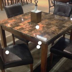 Dining Table Set With 4 Chairs 