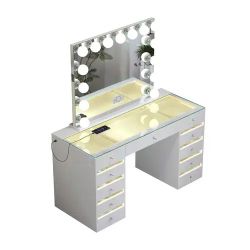 Fenair Vanity Desk with RGB light including Vanity Mirror